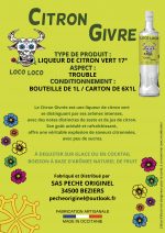 "CITRON GIVRÉ" Liqueur de Citron Vert - 100cl - Loco Loco. – Image 2