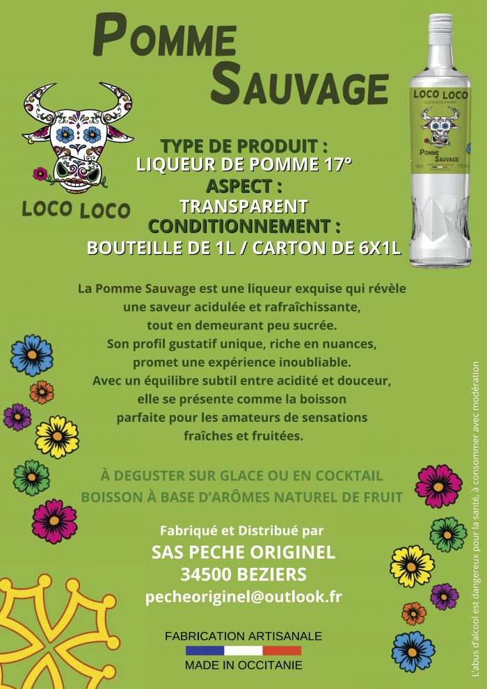 "POMME SAUVAGE" Liqueur de Pomme - 100cl - Loco Loco. – Image 2